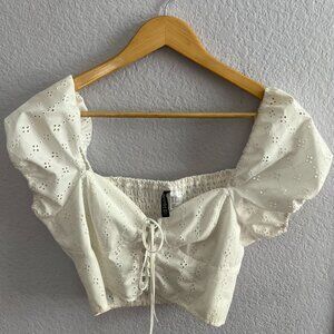 H&M WHITE CROP TOP